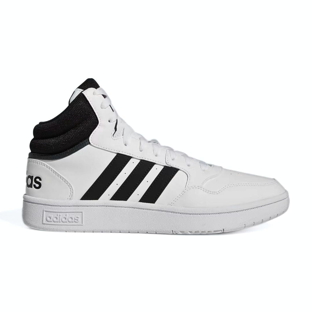 Adidas Hoops 3.0 Mid Classic Vintage Shoes GW3019 - Core Black / Core Black / Cloud White / 40 2/3