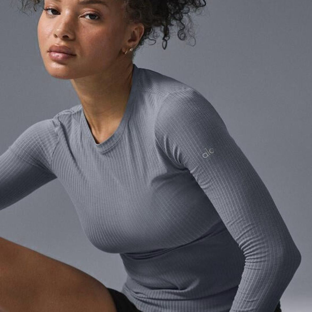 Alo Yoga Ribbed Sea Coast Long Sleeve Women
