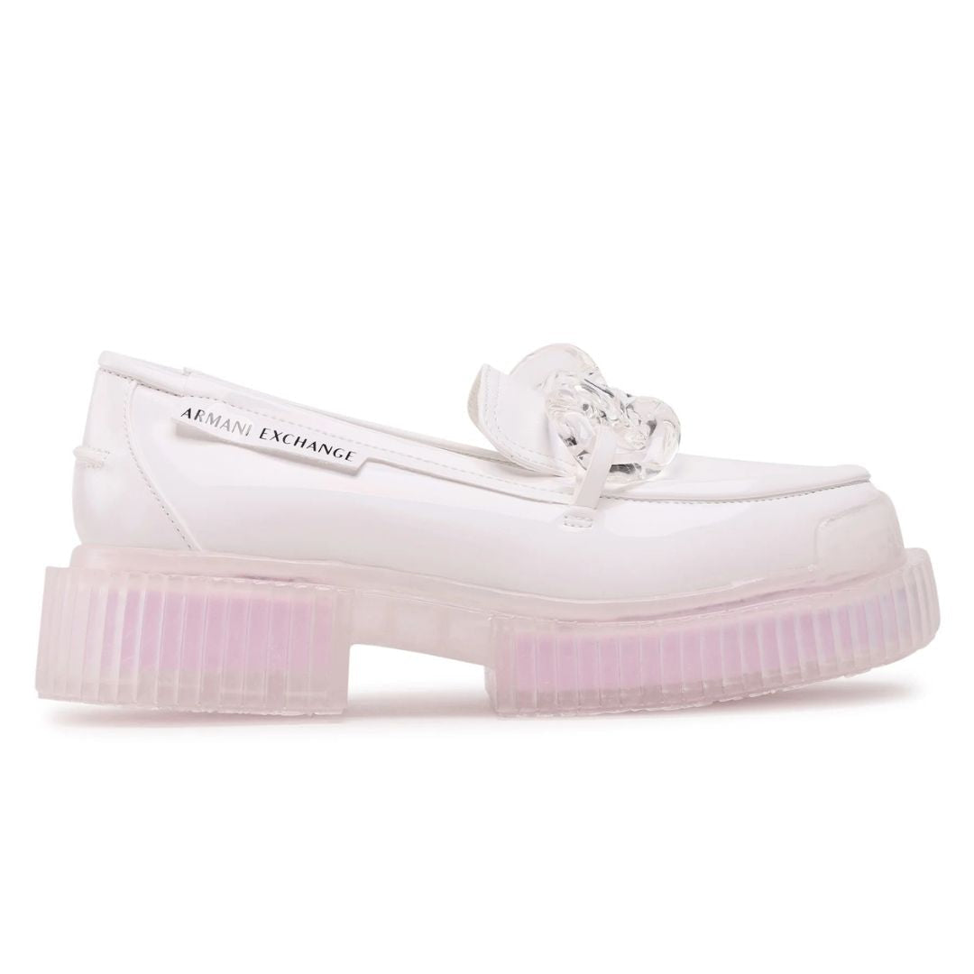 Armani Exchange White Patent Leather Loafers with Zipper Armani Exchange | Shoes | Armani Exchange White Patent  main image 2