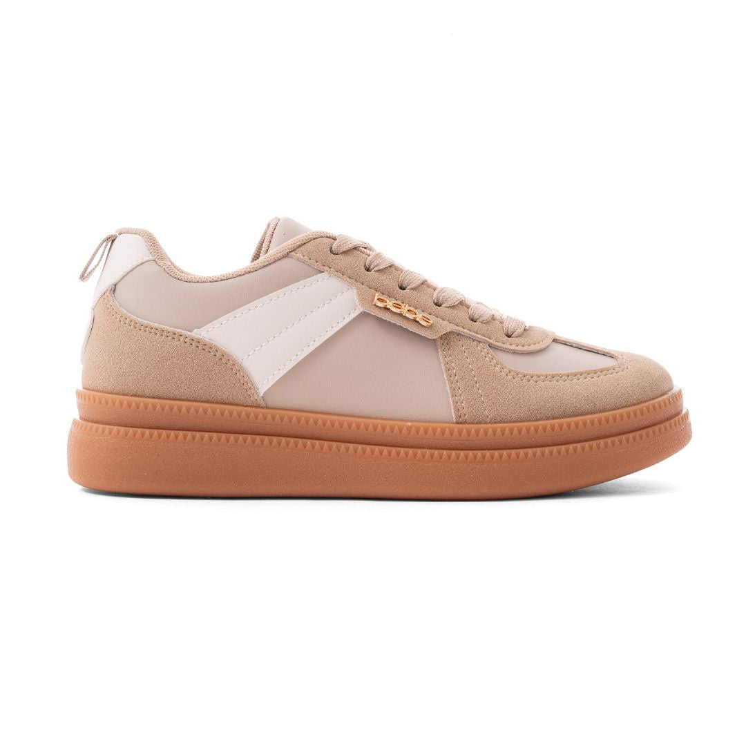 Bebe Logo Sneakers Women BBSNW0121-BEG - Beige / M / 37