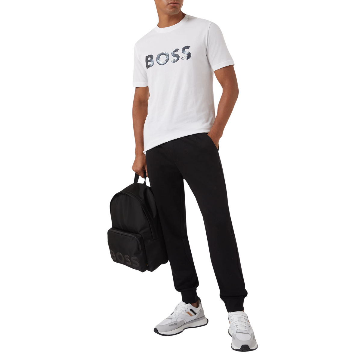BOSS Cotton-Jersey T-Shirt with Foil-Print Logo