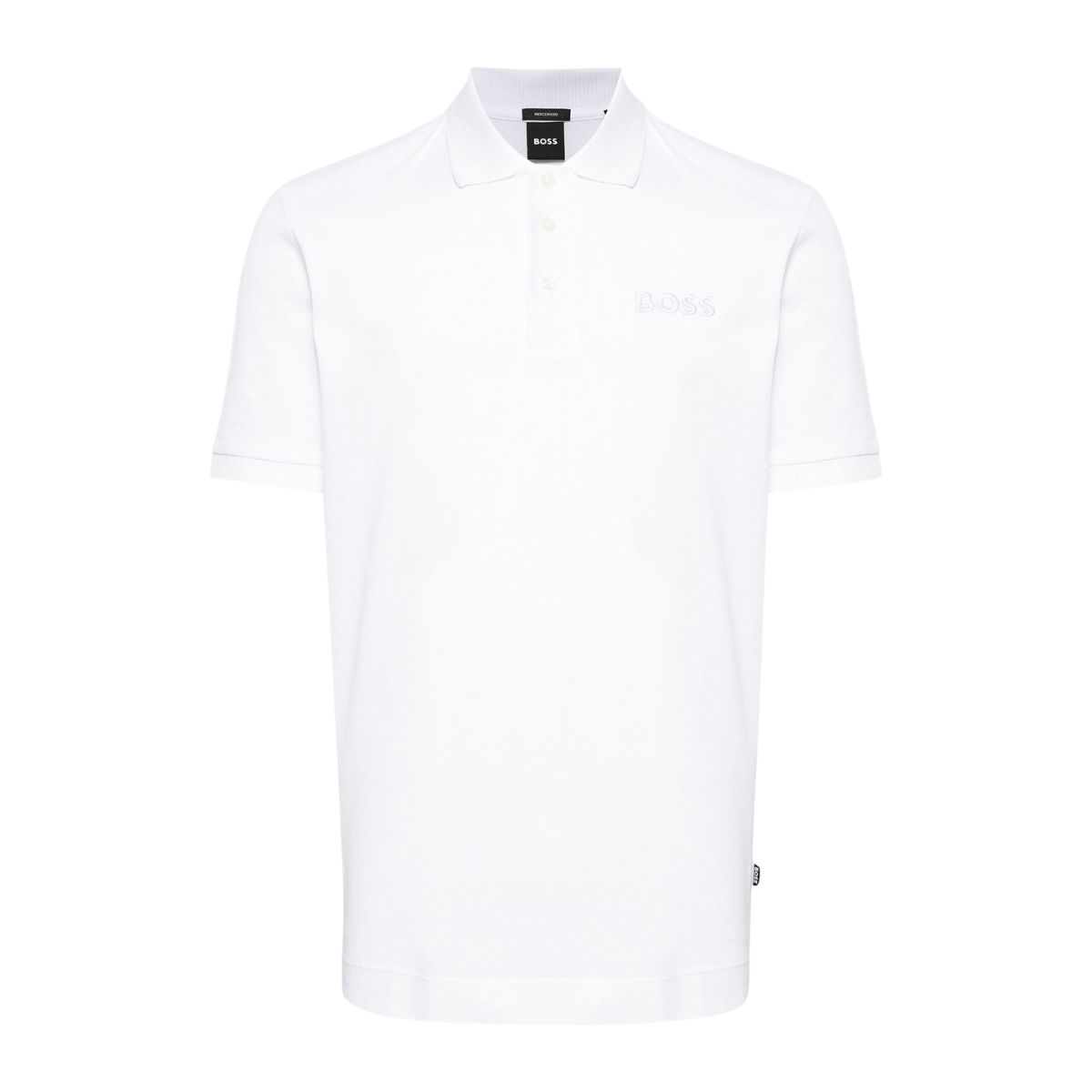 BOSS Polo Regular Fit Buttoned Men’s Collar T-Shirt - WHT - White / S