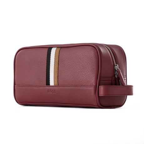 BOSS Washbag with Logo Label - RED - Red