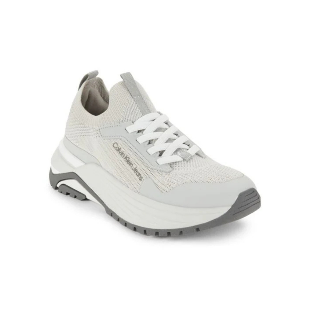 Calvin Klein Ariany Textured Low Top Slip On Sneakers - GRY