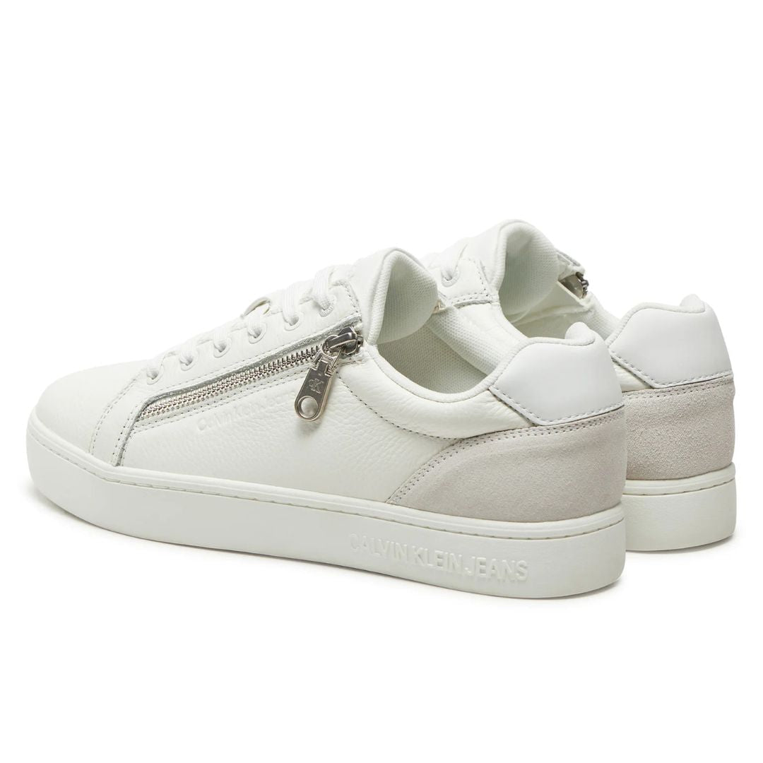 Calvin Klein Jeans Classic Cupsole Zip Low Sneakers YM0YM01254-WHT