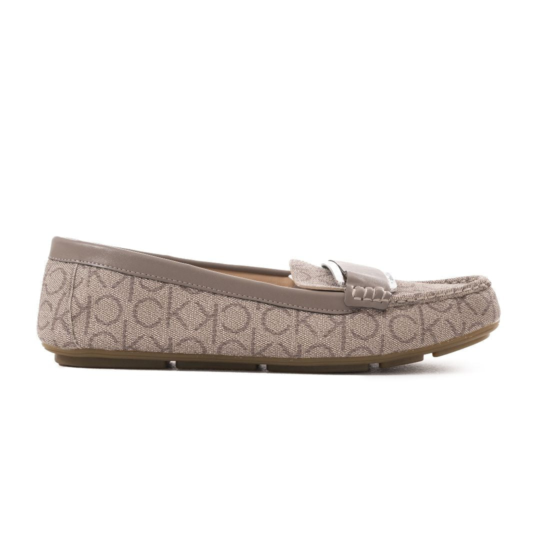Calvin Klein Beige and Brown Monogram Loafers Calvin Klein Women main image 3