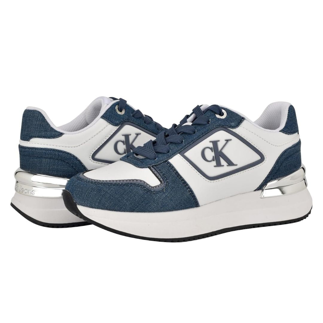 Calvin Klein Vidya Sneakers Women - WHTBLU - 36.5 / White/ Blue