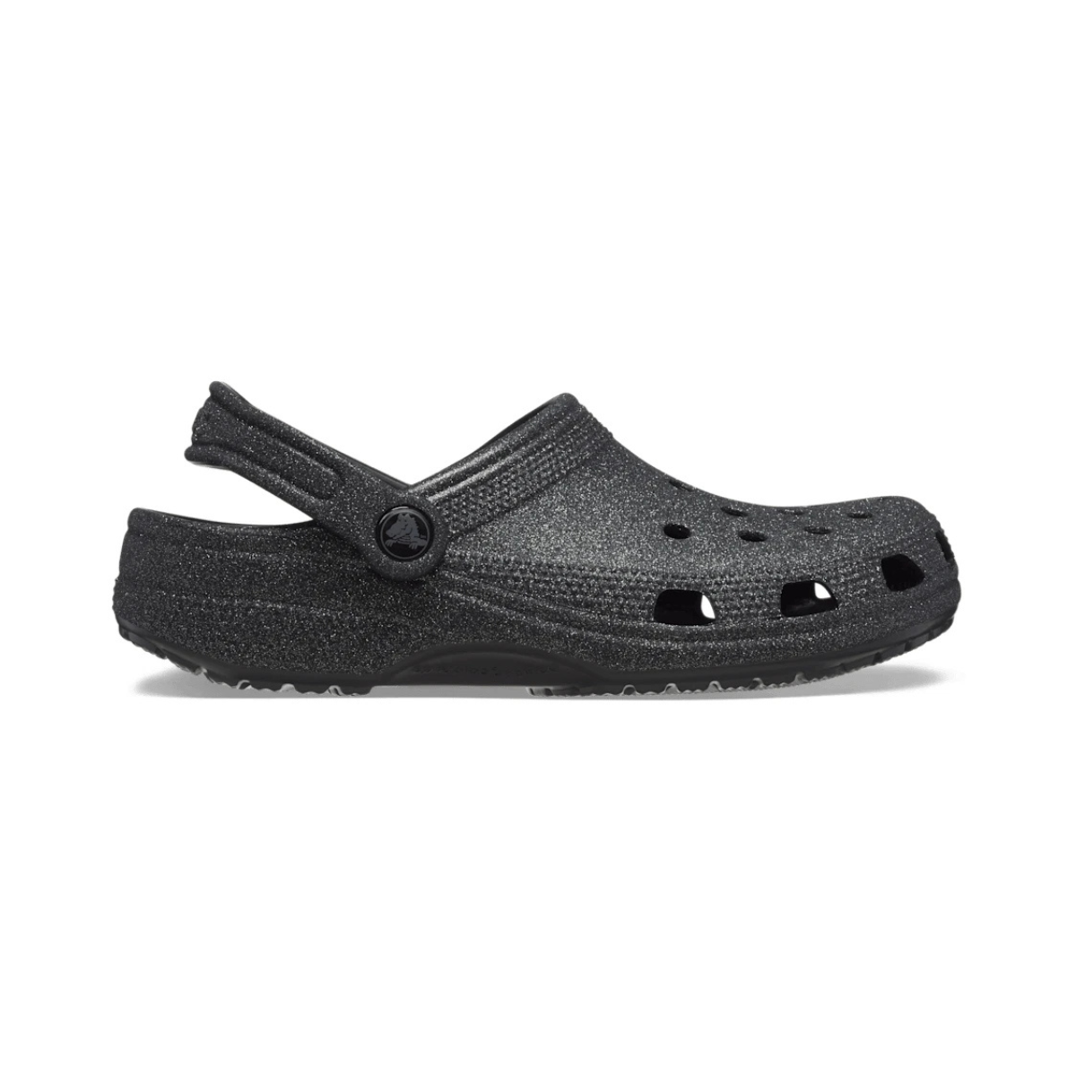 Womens Crocs Classic Glitter Clog in Black –