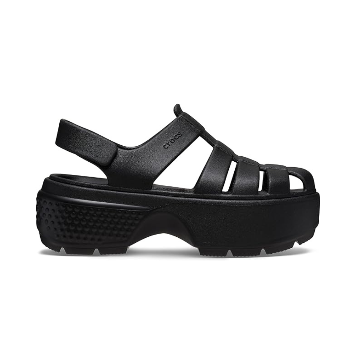Crocs unisex-adult Stomp Fisherman Sandal Heeled Sandal - Black / 36-37