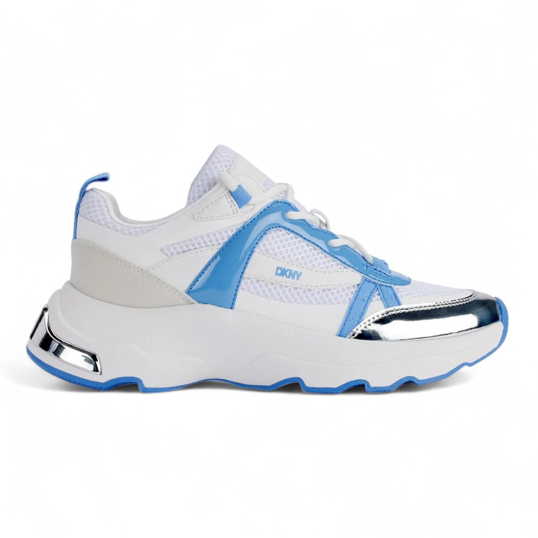 DKNY Juna Lace Up Sneaker Women - WHTBLU - 36 / White/ Blue
