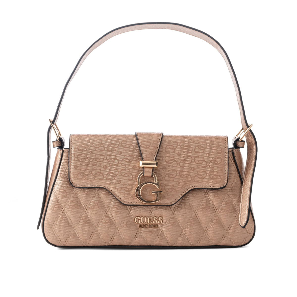 Guess Adi Flap Shoulder Bag Bronze
