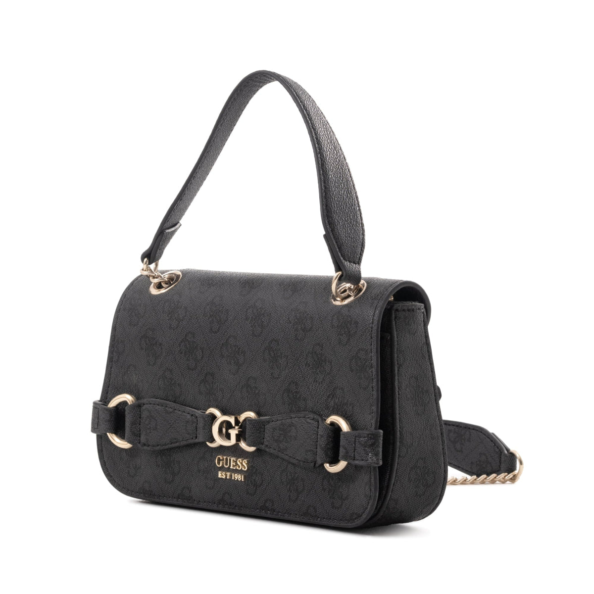 GUESS Arlena Logo Convertible Crossbody Flap Bag - GRY - Gray