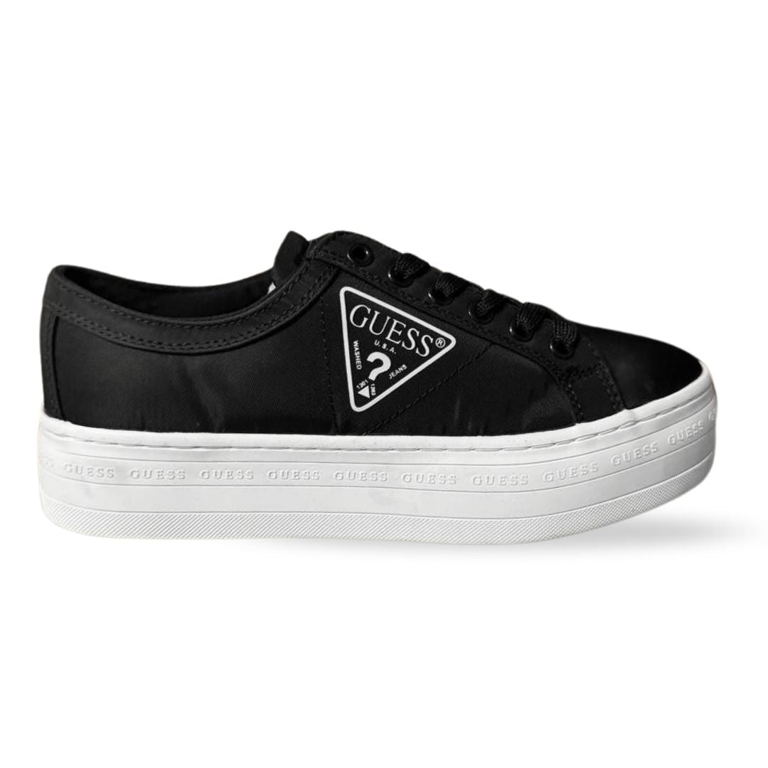 Guess Biny Black Sneakers Women Textile Material JLOOD COM guess-biny-black-sneakers-women-textile-material-jlood-com