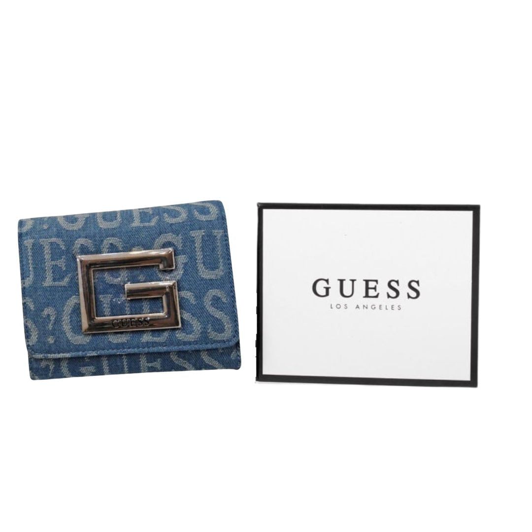 Guess Brightside Denim Zip-Around Wallet - Denim