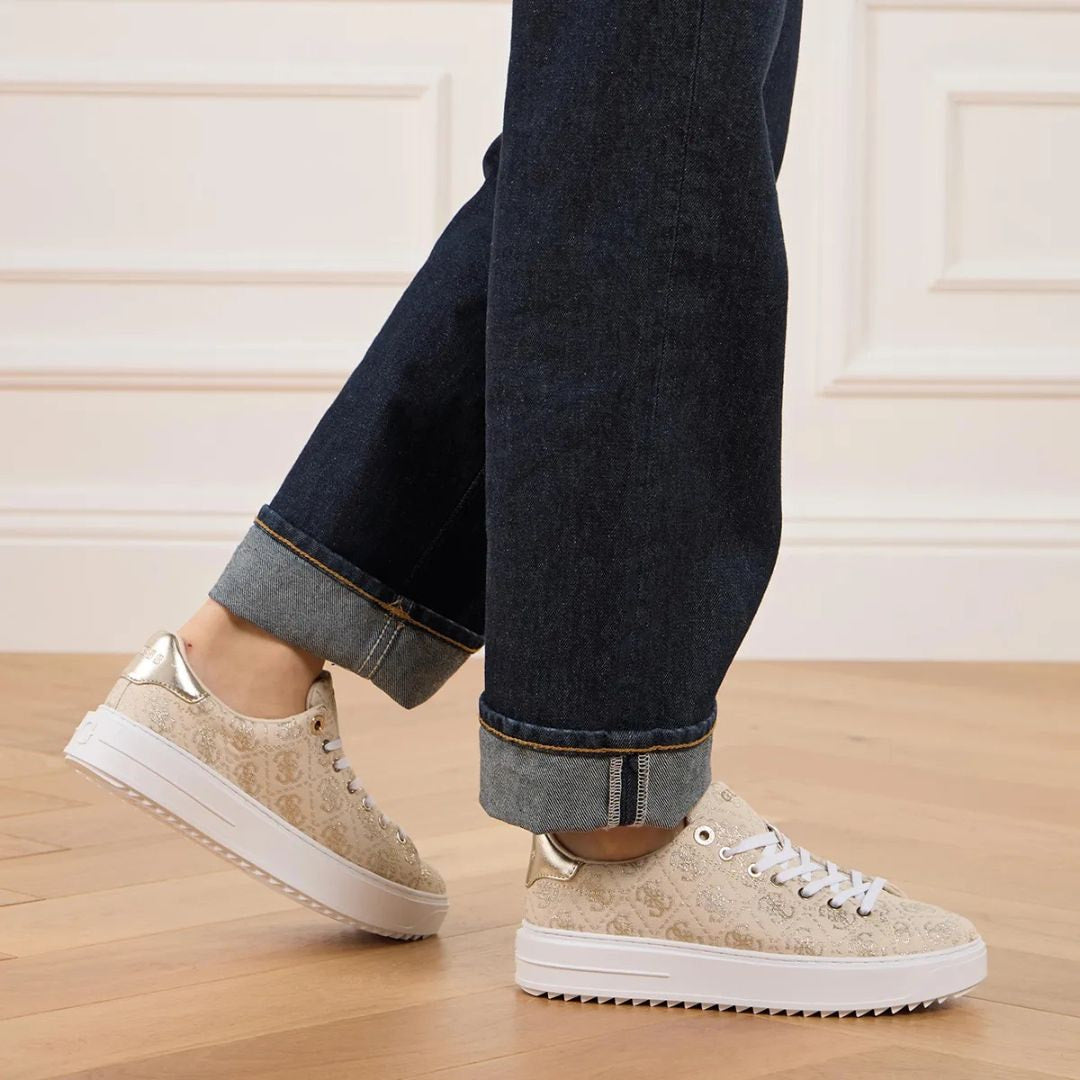 GUESS Denesa 4G Logo Sneakers - BEG