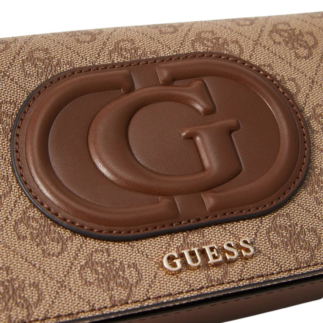 GUESS Eco Mietta 4G Logo Mini Shoulder Bag - BEG - Beige