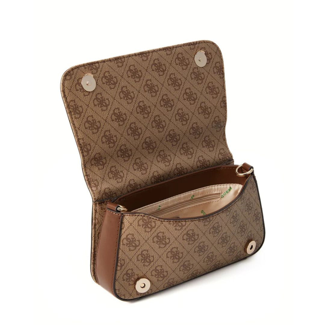 GUESS Eco Mietta 4G Logo Mini Shoulder Bag - BEG - Beige