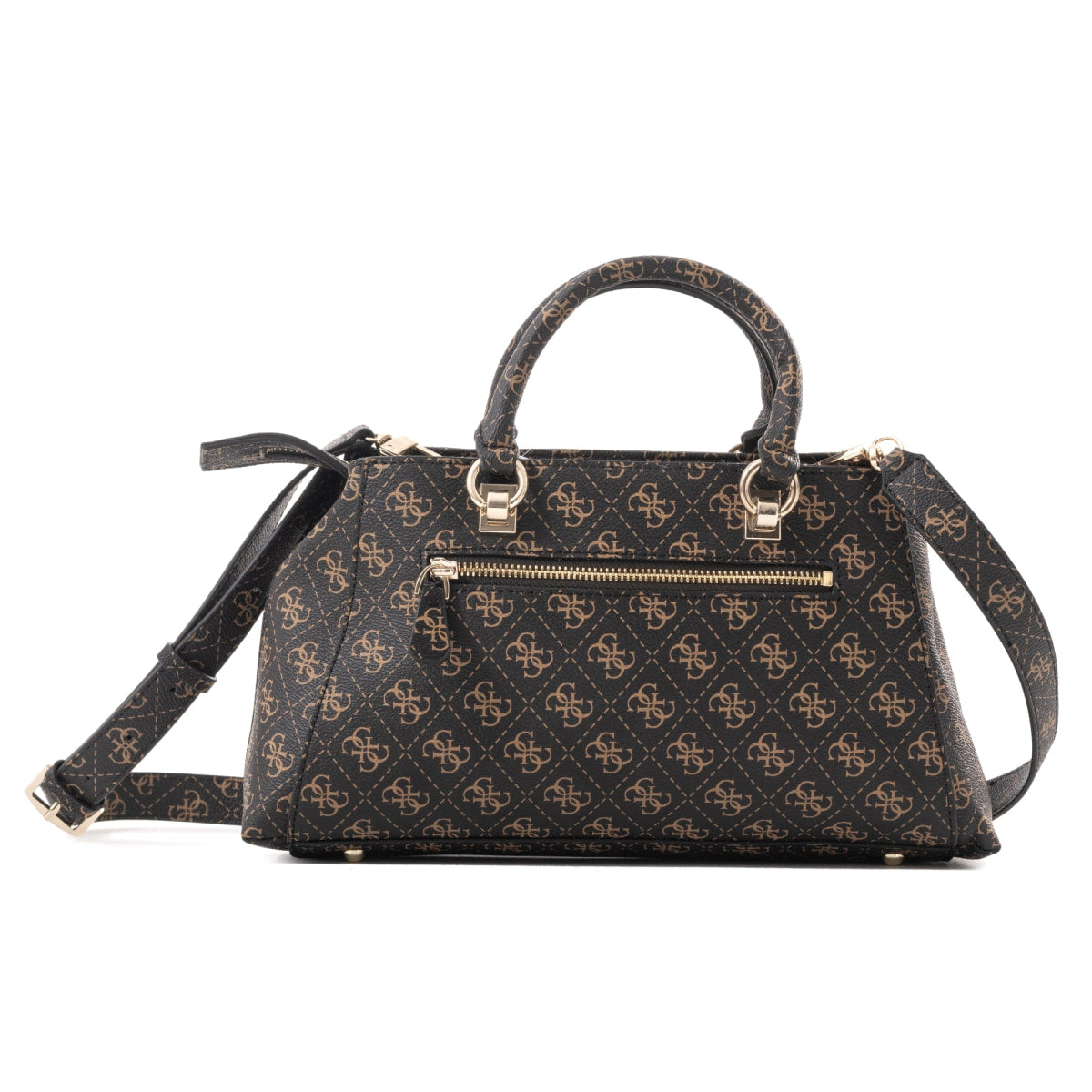 GUESS Evelune Girlfriend Satchel Bag (S) - BRN - Brown