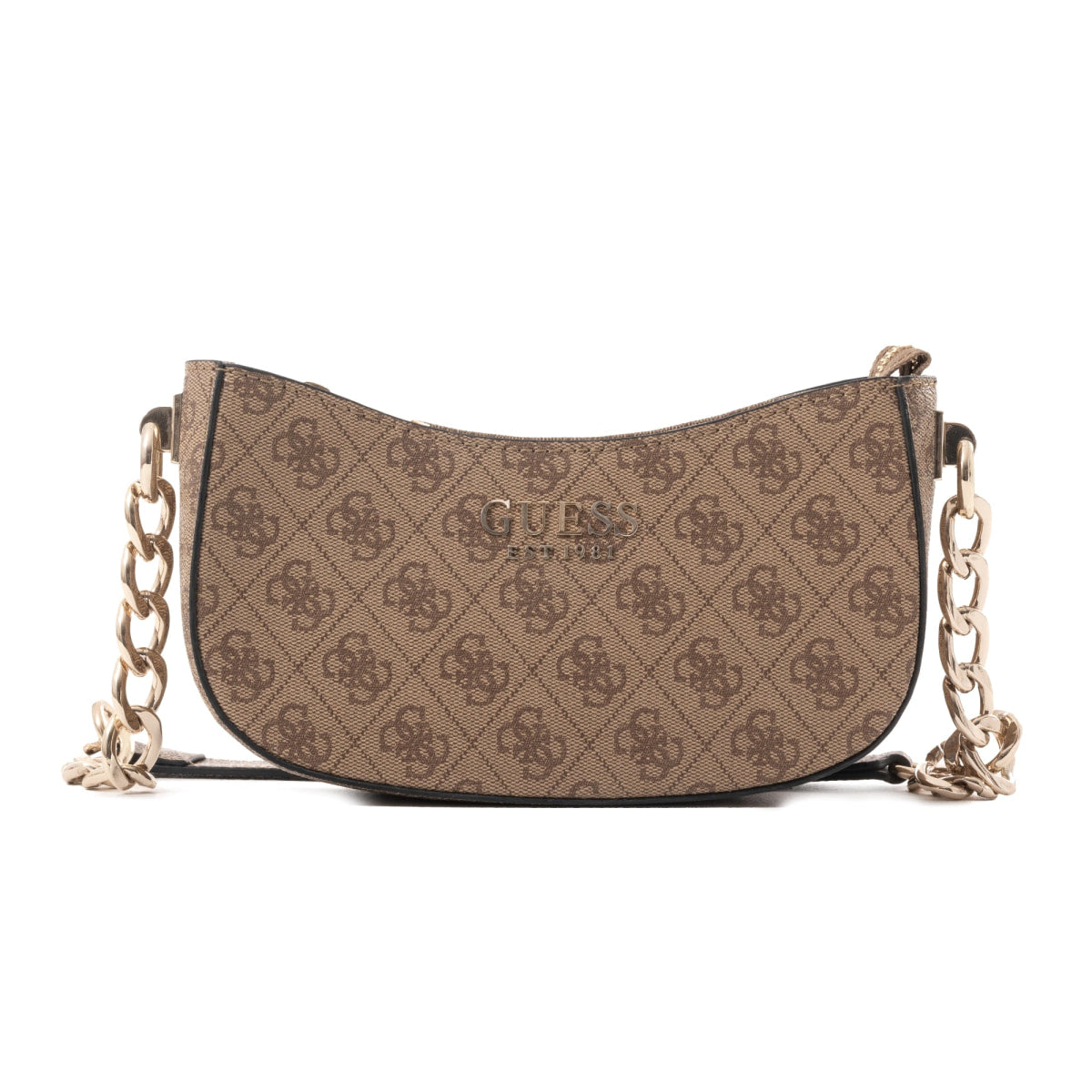 GUESS Evelune Top Zip Shoulder Bag - BEG - Beige