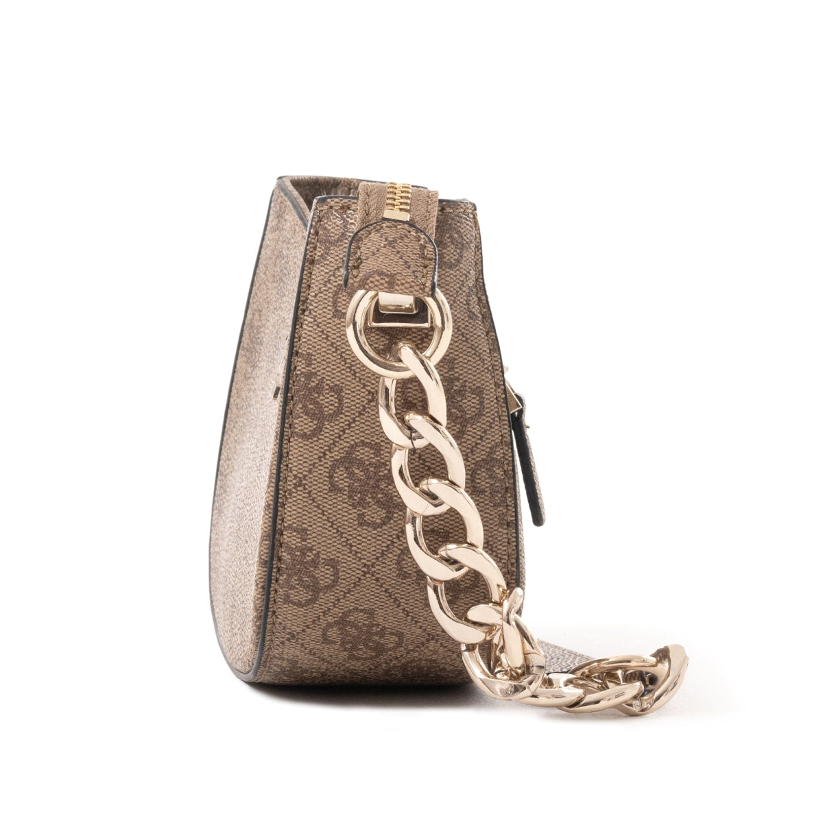 GUESS Evelune Top Zip Shoulder Bag - BEG - Beige