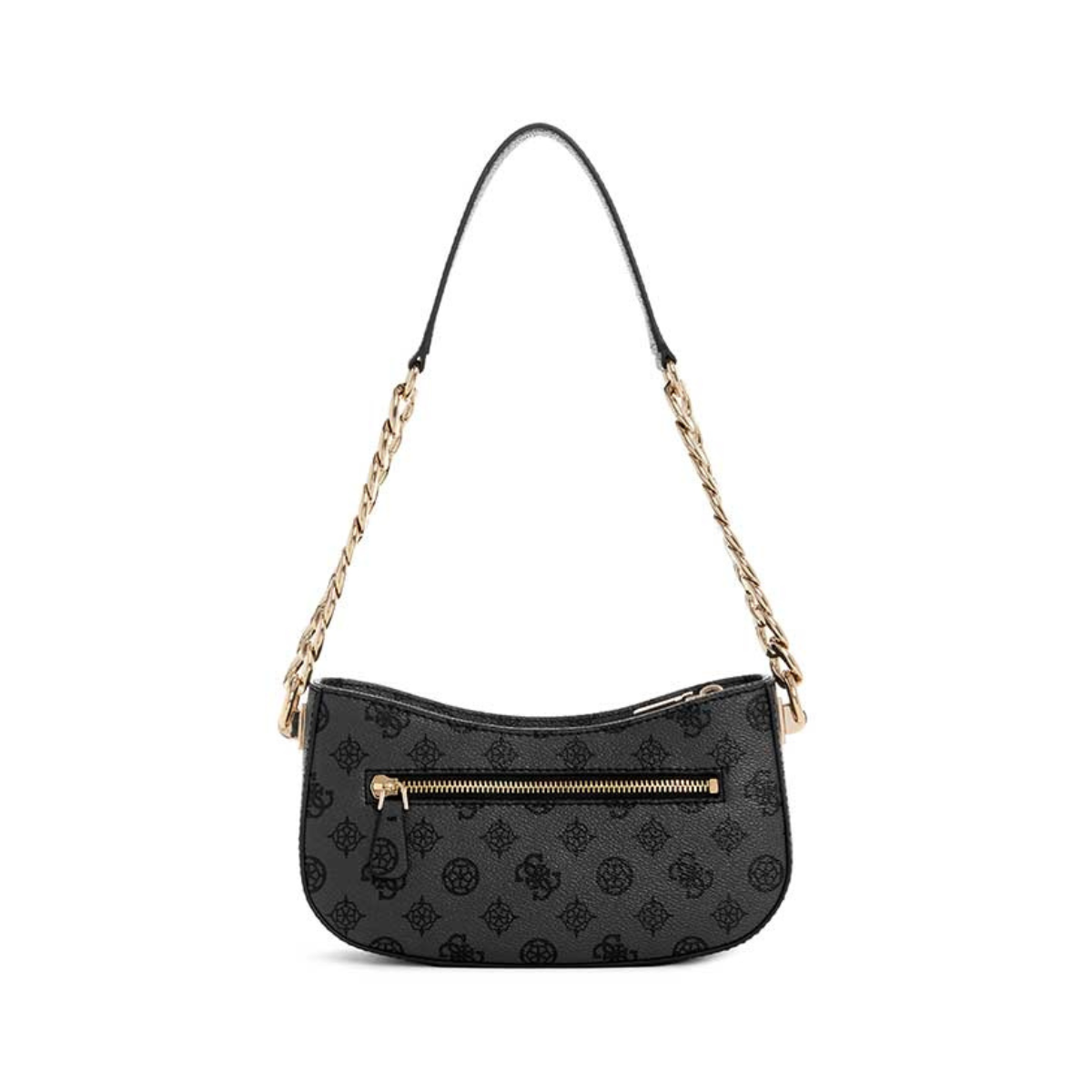 GUESS Evelune Top Zip Shoulder Bag - GRY - Gray