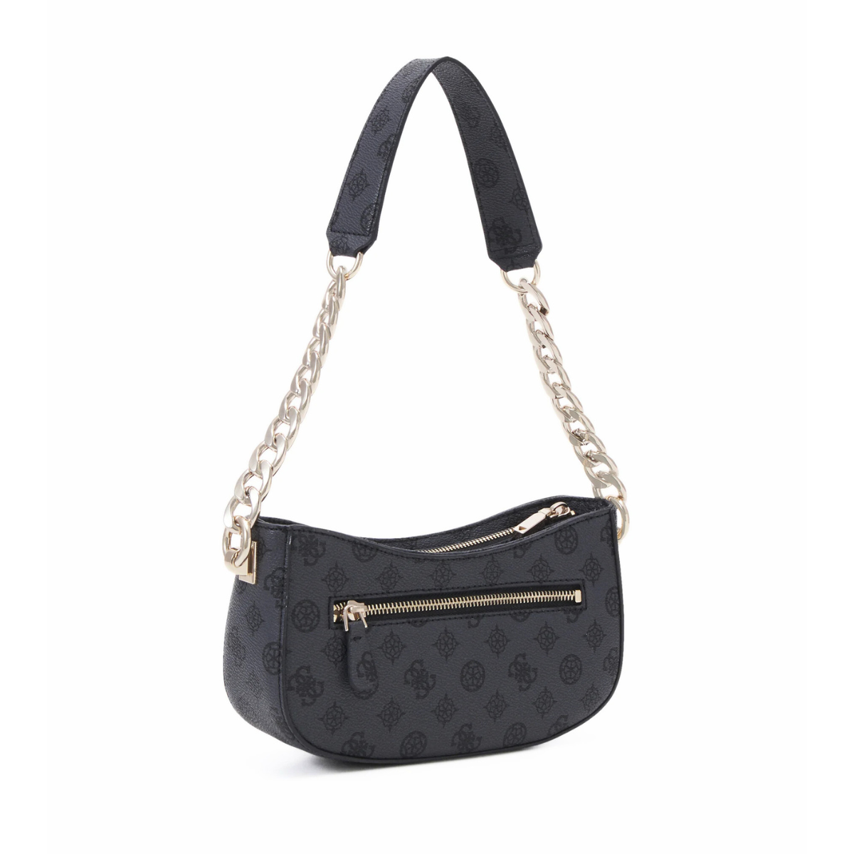 GUESS Evelune Top Zip Shoulder Bag - GRY - Gray