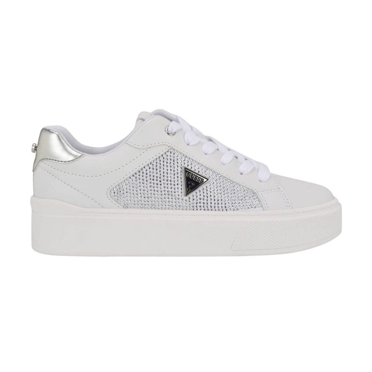 GUESS Hansin Sneakers Women - WHTSLV - White/Silver / 36.5