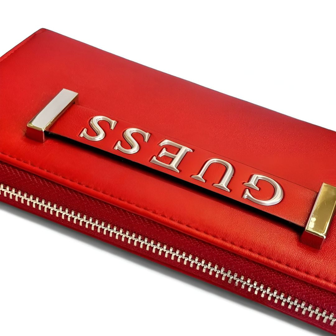 Guess Kerrigan Large Purse Wallet - RED - Red
