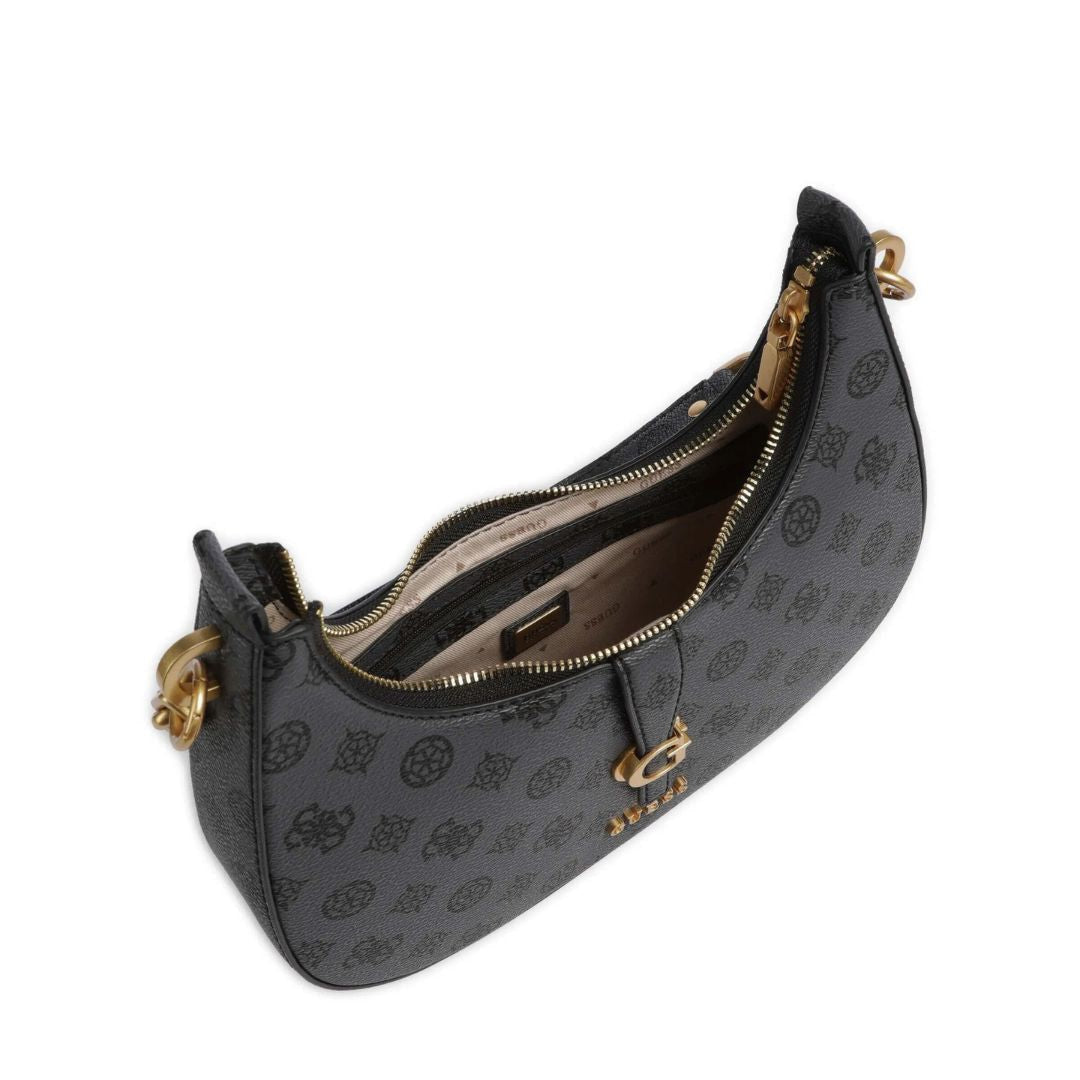 GUESS Kuba 4G Shoulder Bag - COL - Coal