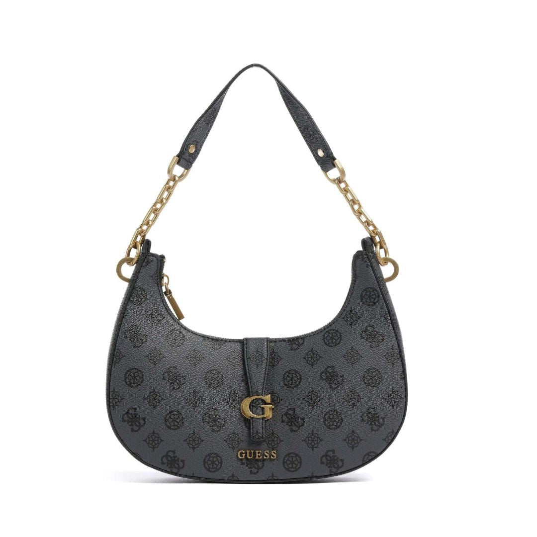 GUESS Kuba 4G Shoulder Bag - COL - Coal
