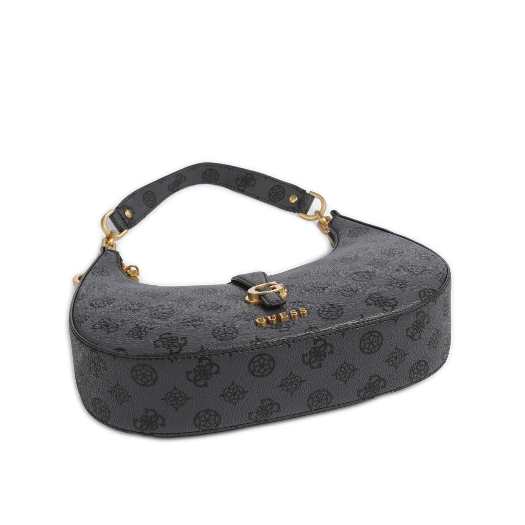 GUESS Kuba 4G Shoulder Bag - COL - Coal