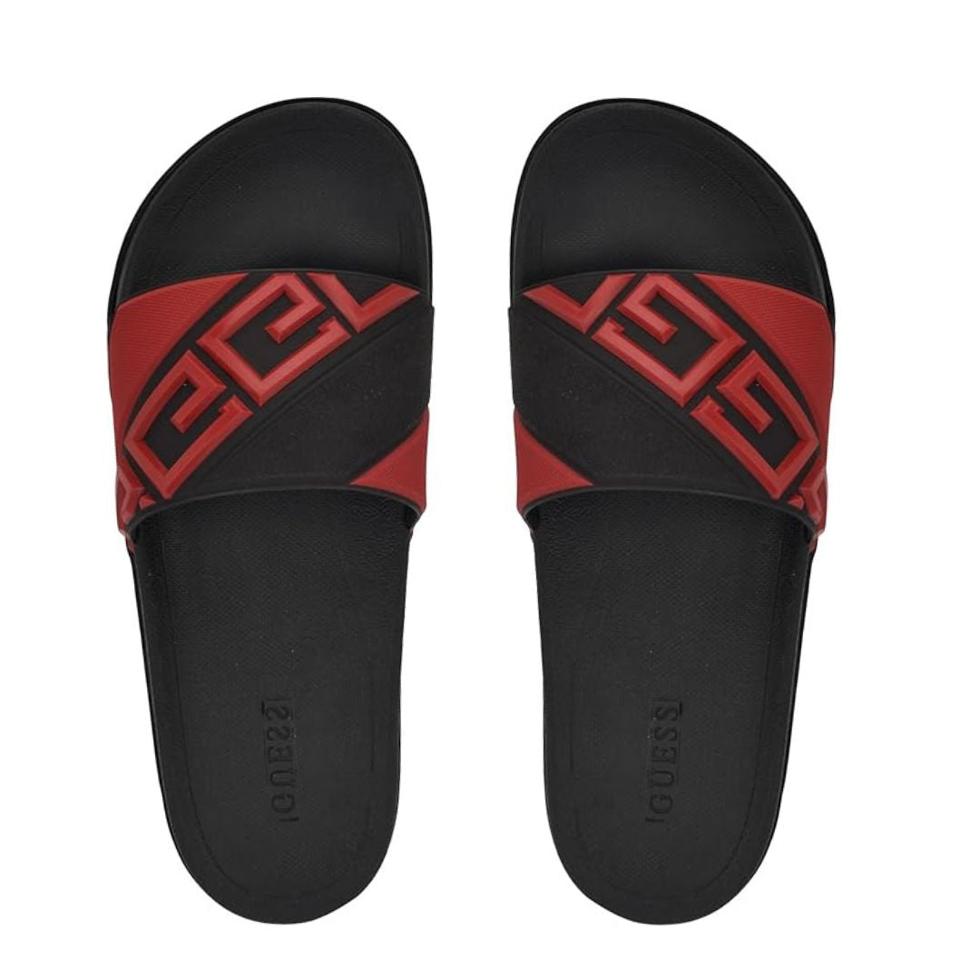GUESS Odent Men’s Slides BLKRED Black / Red / 40