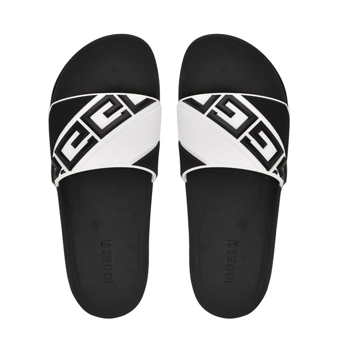 GUESS Odent Men’s Slides BLKWHT Black / White / 39