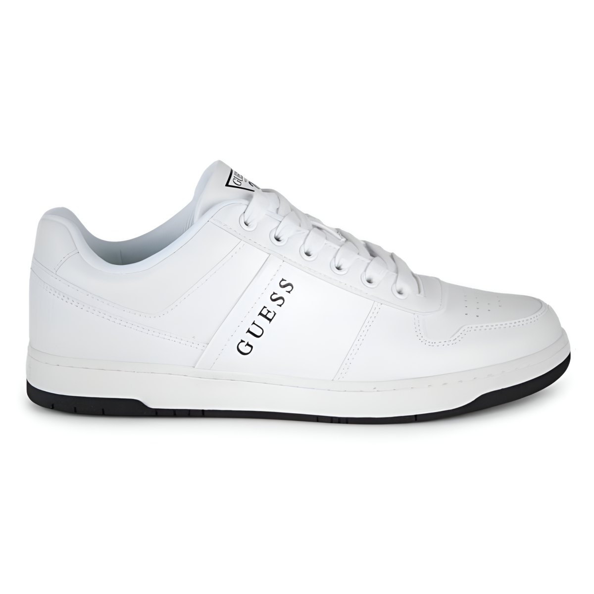 GUESS Tursan Perforated Low Top Sneakers Men - WHT - White / 40 / M