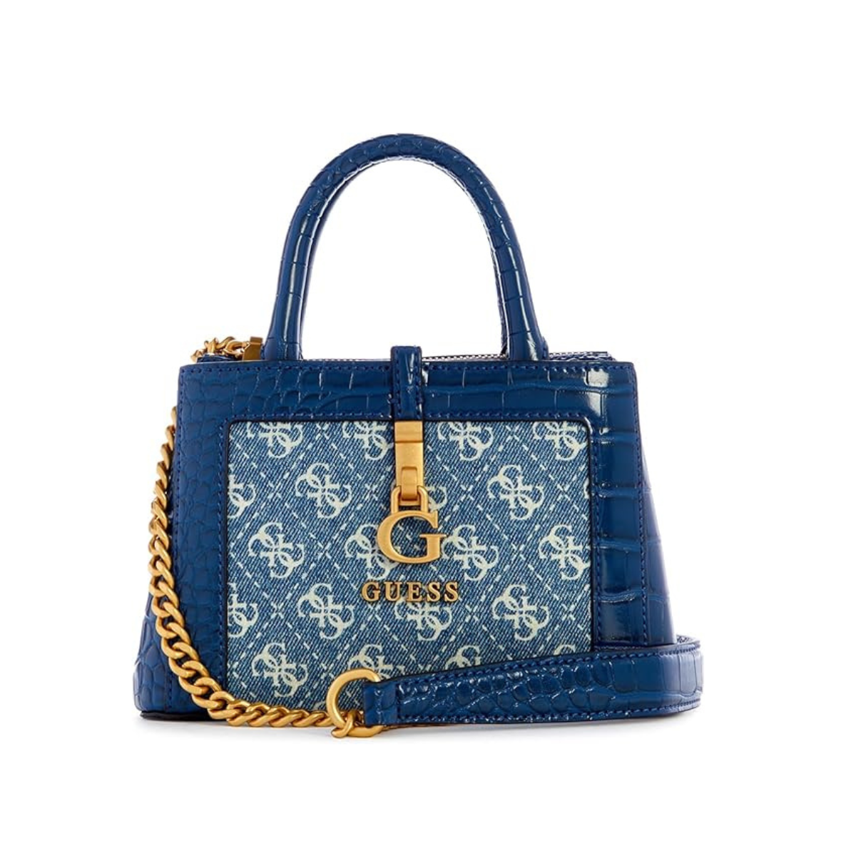 GUESS womens G JAMES LOGO Handbag BLU - Blue