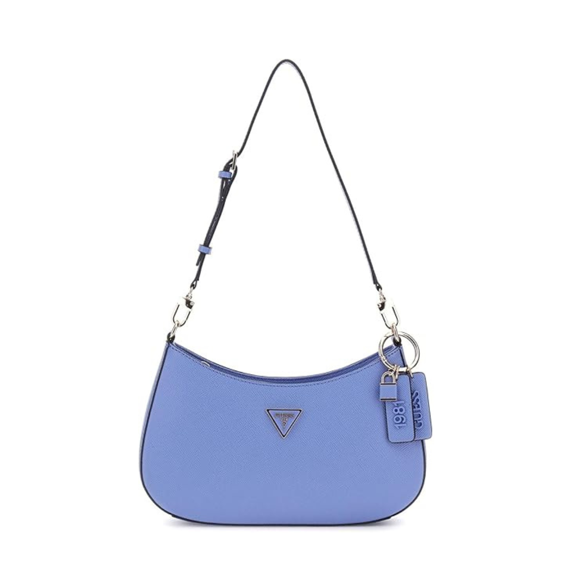 GUESS Womens Noelle Shoulder Top Zip Bag Handbag -BLU - Blue