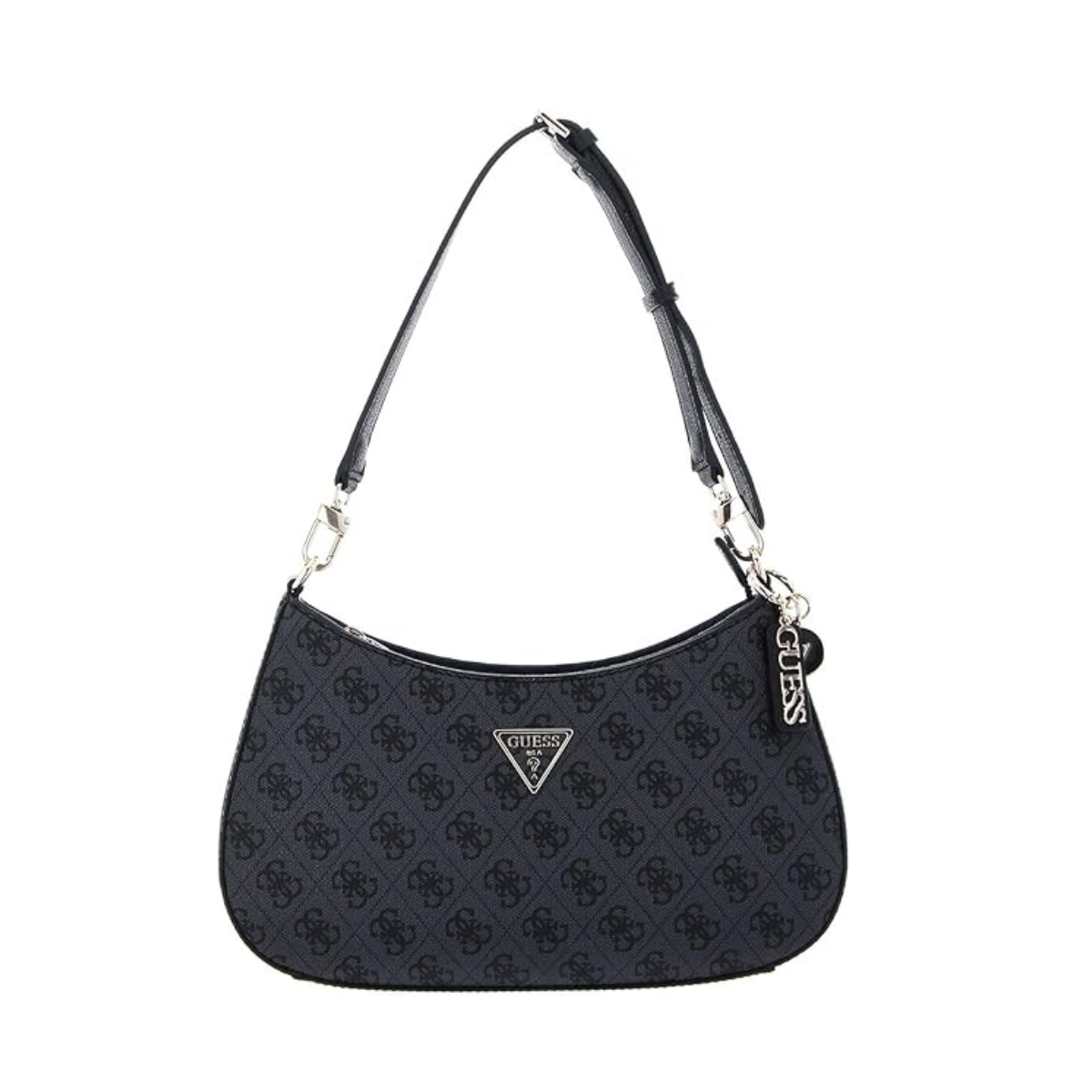 GUESS Womens Noelle Shoulder Top Zip Bag Handbag -COOL - Coal