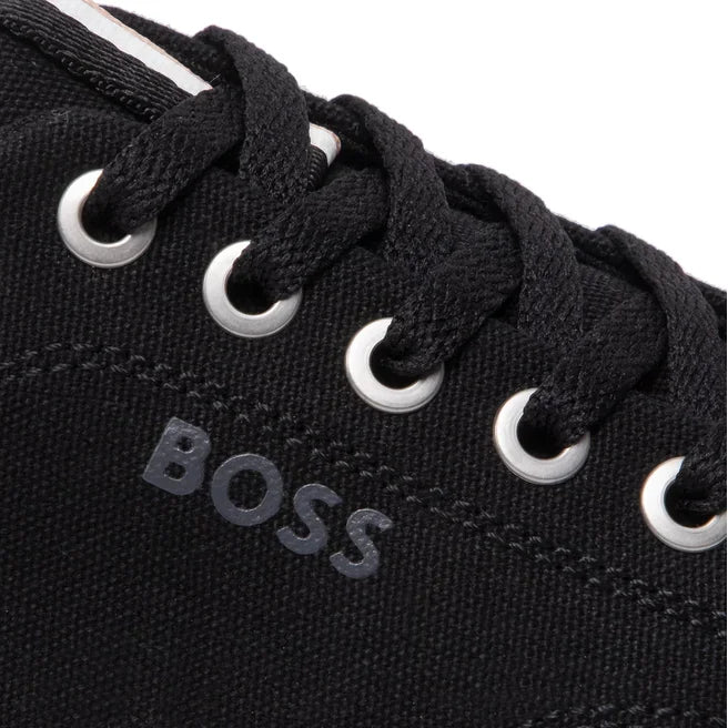 HUGO BOSS Aiden TENN LTB Canvas Trainers Men 50470866 - BLK - Shoes