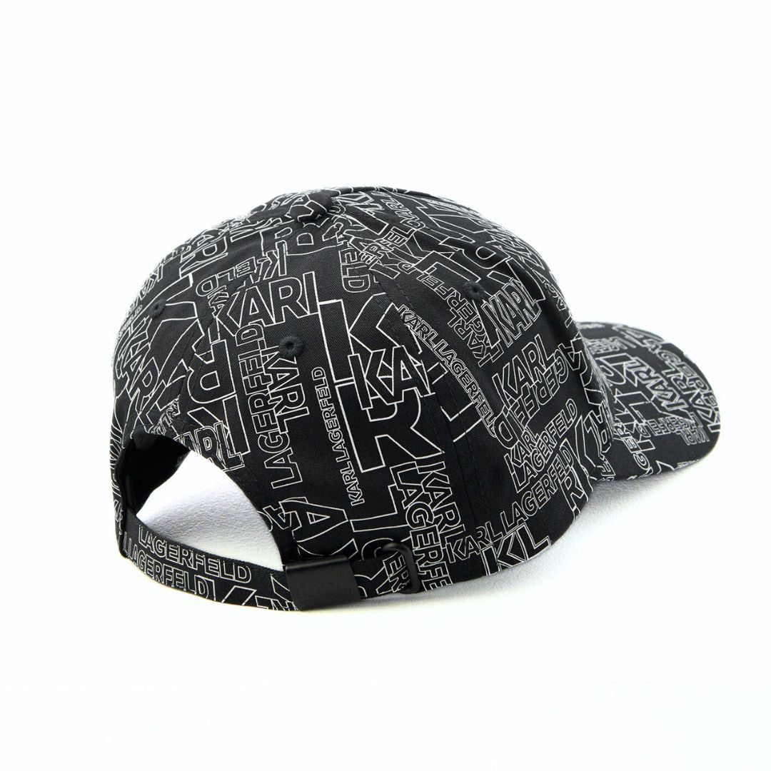 Karl Lagerfeld Paris Baseball Cap 805611-BLKWHT - Black