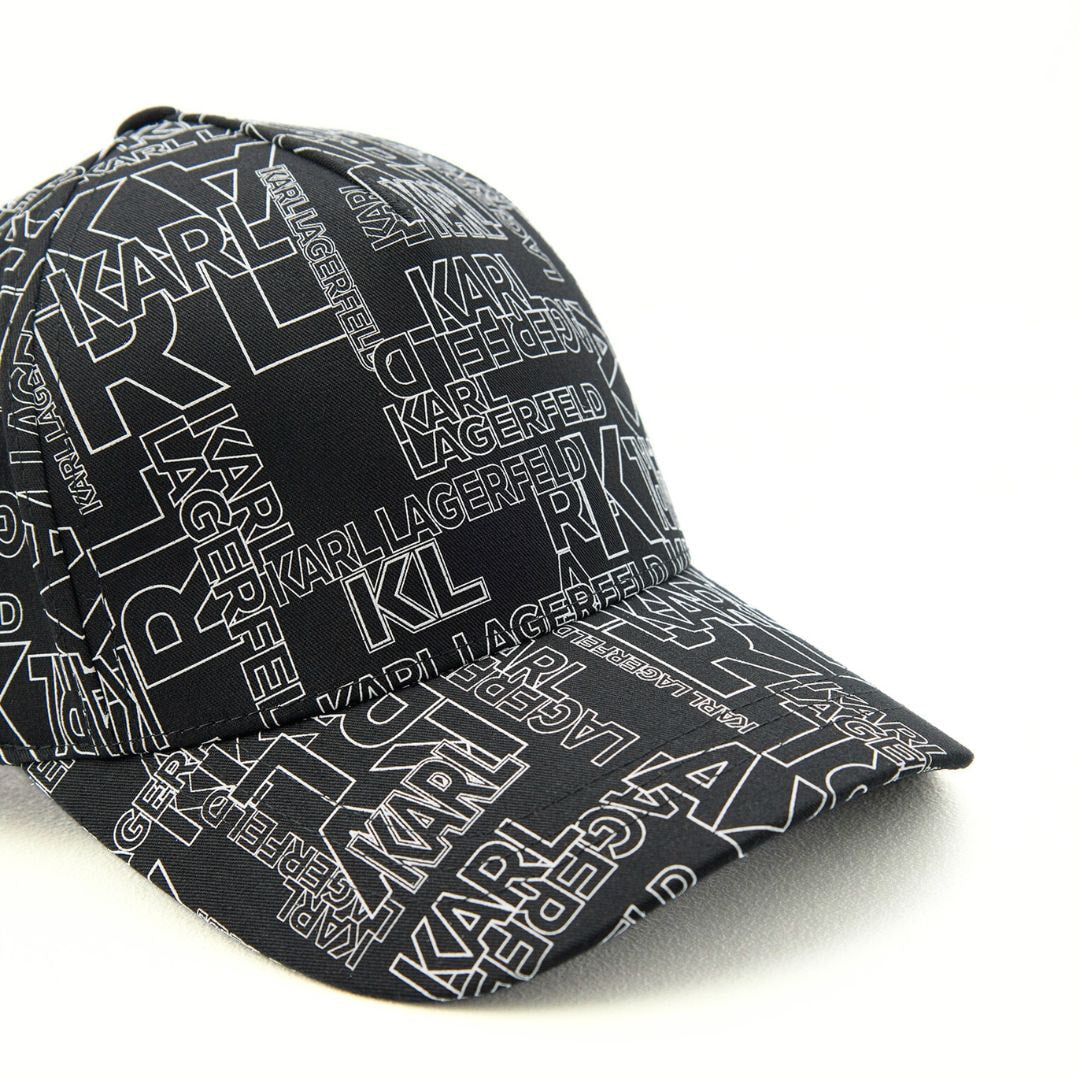 Karl Lagerfeld Paris Baseball Cap 805611-BLKWHT - Black