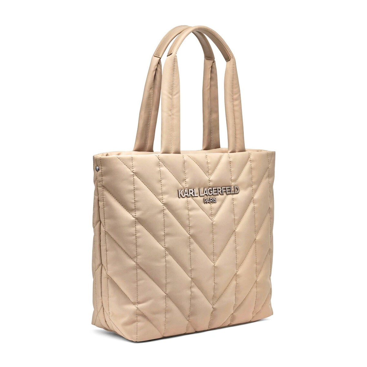 Karl Lagerfeld Paris Voyage Large Quilted Tote Handbag - BEG - Beige