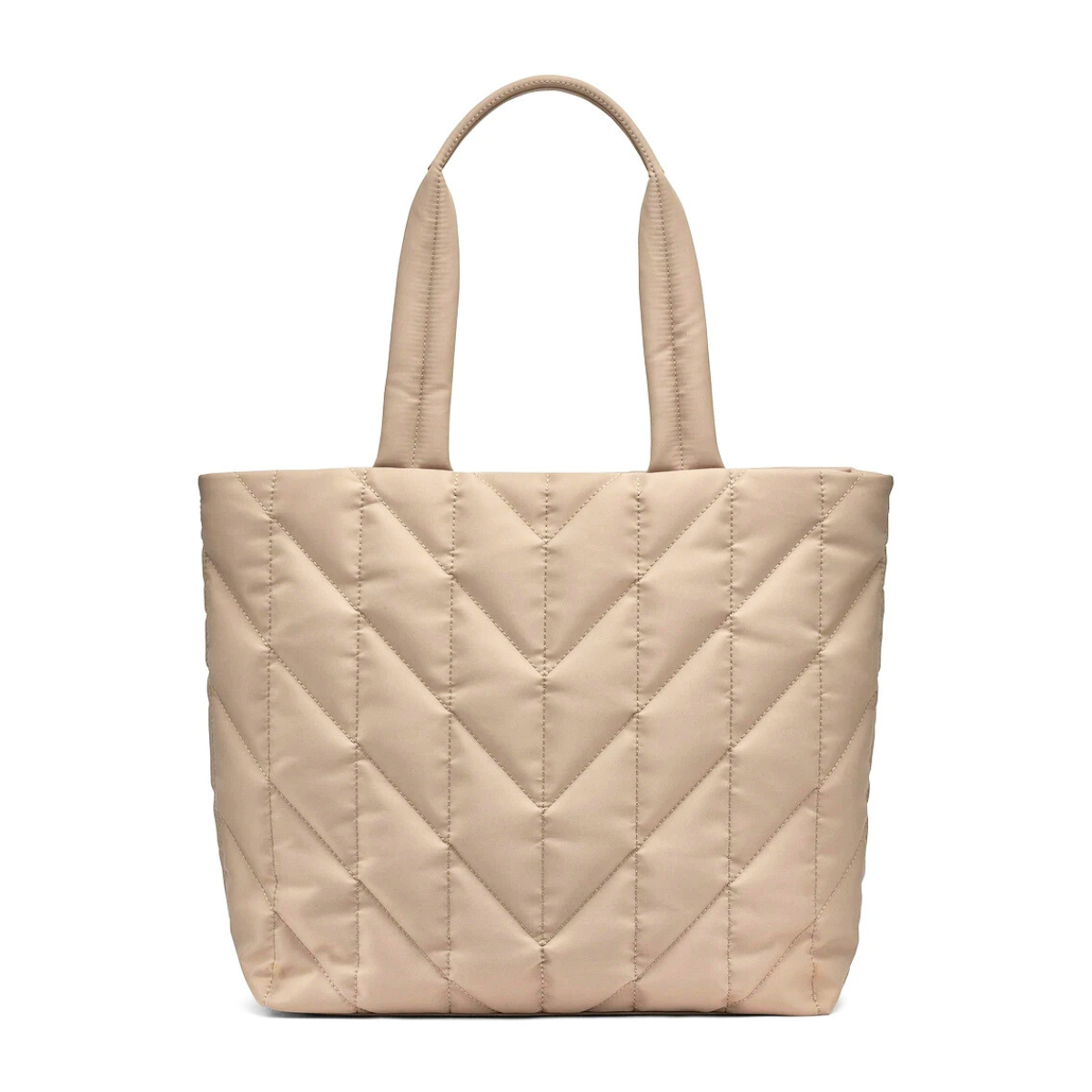 Karl Lagerfeld Paris Voyage Large Quilted Tote Handbag - BEG - Beige
