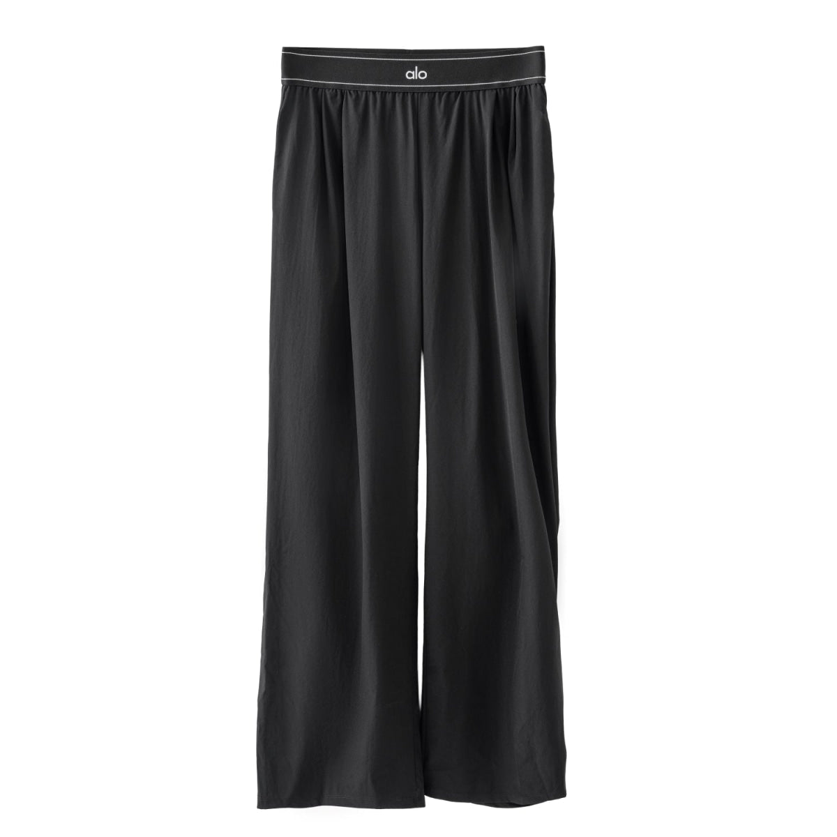 New AL Yoga Suit Up Trouser Quick-Dry Loose-Fit Wide-Leg Pants-NVY-BLK-GRY - Black