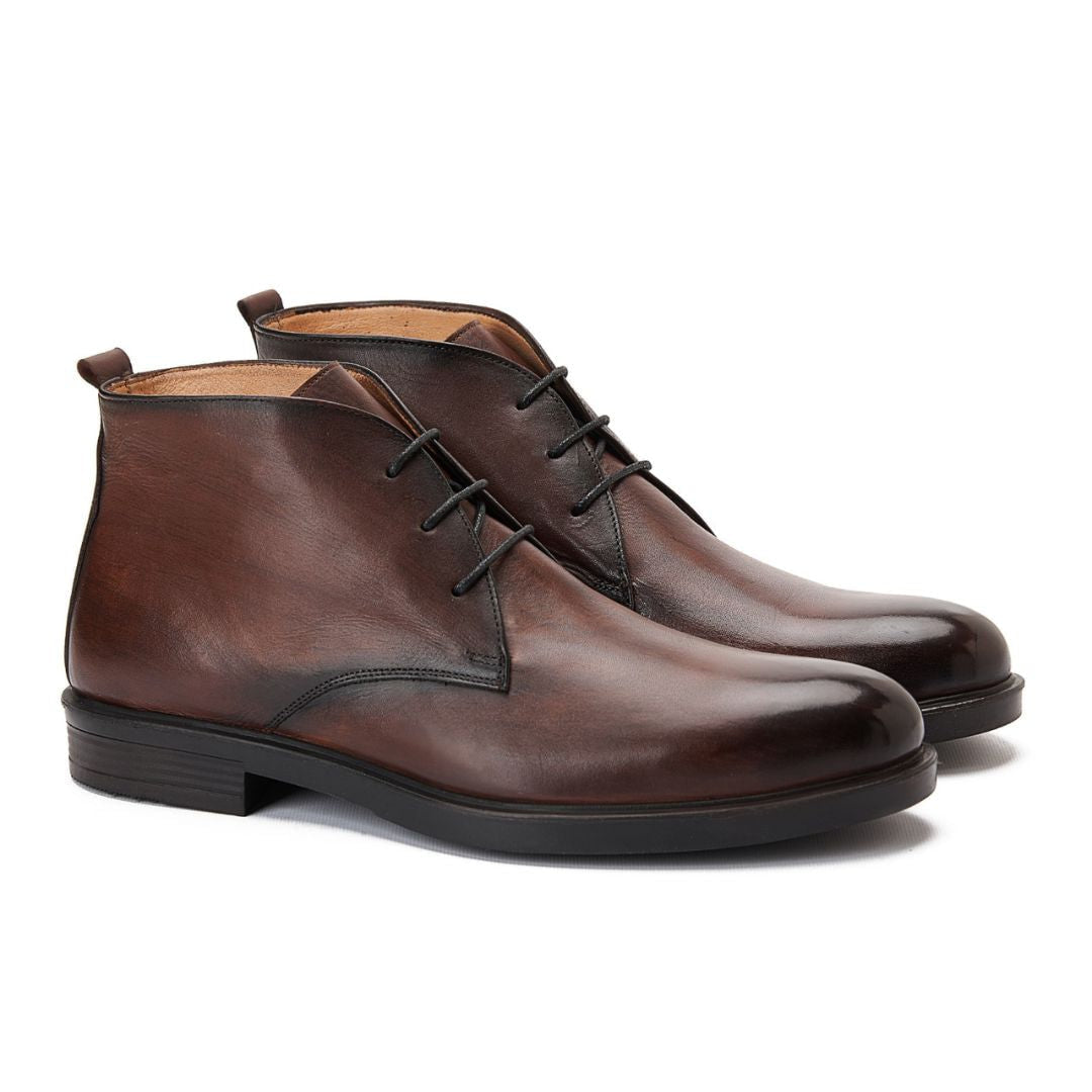 PATINA Causal Leather Boots Men 026-05-BRN - 40 / Brown