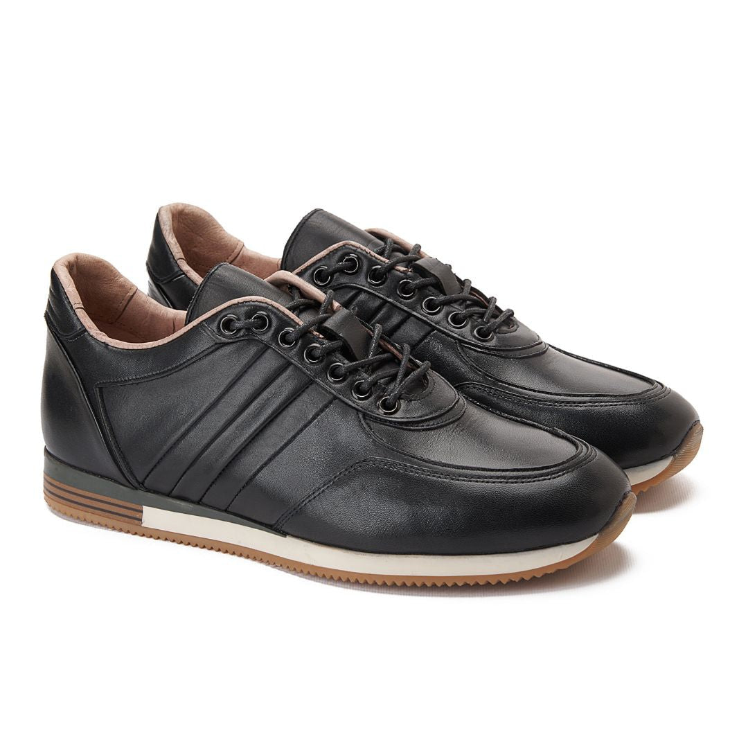 PATINA Causal Leather Shoes Men 900-01-BLK - 40 / Black