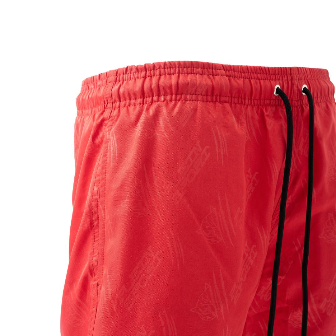 PLEIN SPORT Logo Print Drawstring Swim Shorts Men PS25026-RED