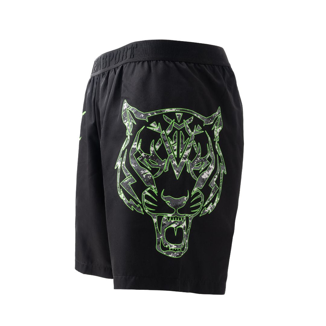 PLEIN SPORT Logo Print Drawstring Swim Shorts Men PS25028-BLK