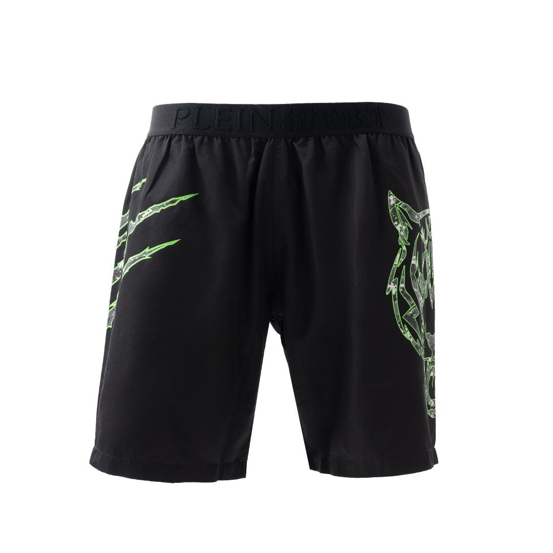 PLEIN SPORT Logo Print Drawstring Swim Shorts Men PS25028-BLK - S / Black