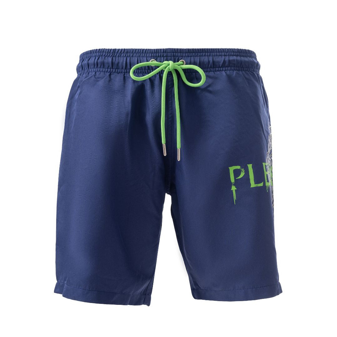 PLEIN SPORT Logo Print Drawstring Swim Shorts Men PS25030-BLU - S / Blue