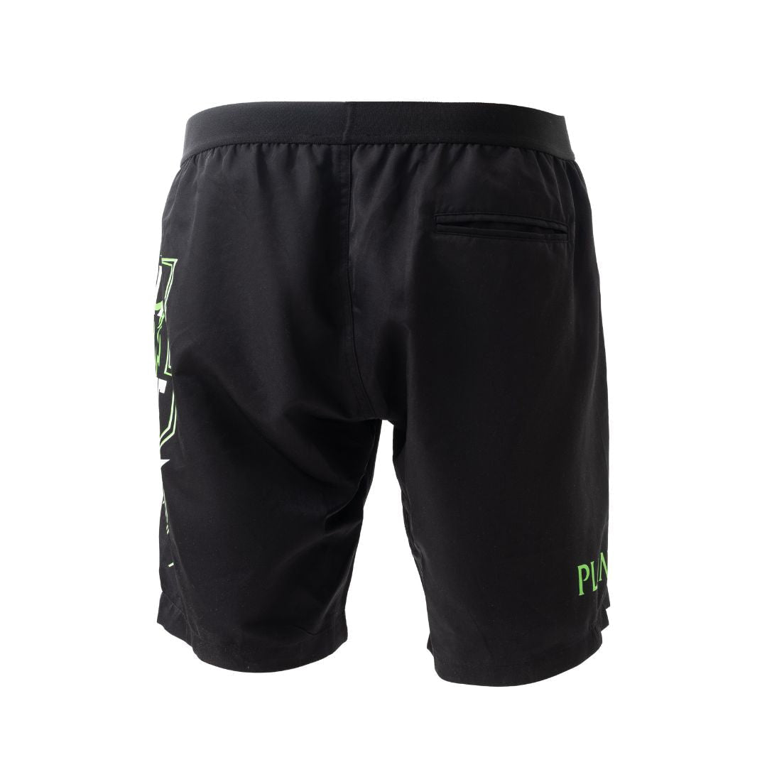 PLEIN SPORT Logo Print Drawstring Swim Shorts Men PS25031-BLK